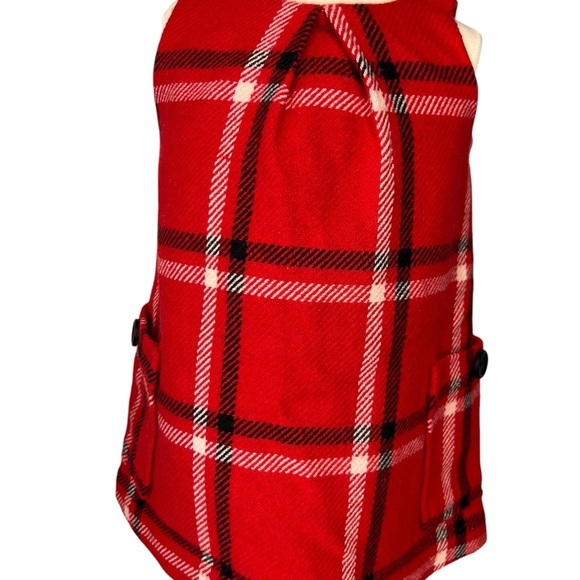 Baby Gap dress girls 12-18 Month plaid print Jumper wool blend jumper, Christmas - Picture 7 of 10